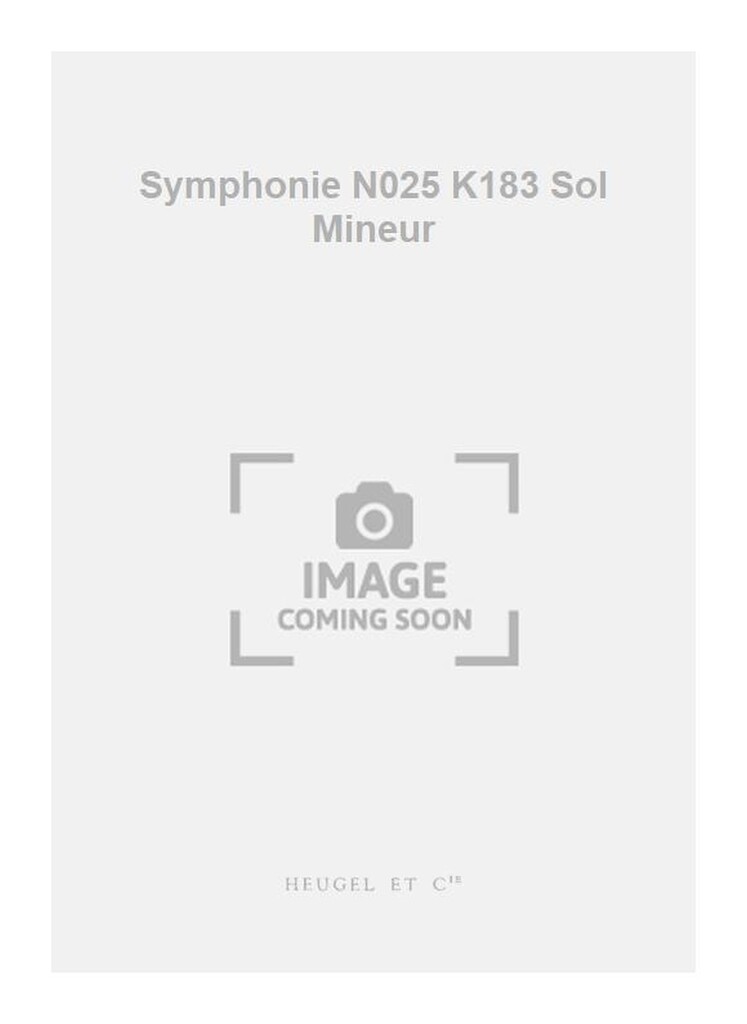 Symphonie N025 K183 Sol Mineur